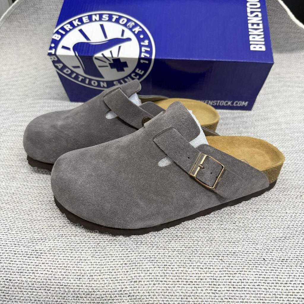 Men’s BK Genuine Leather Retro Toe Semi-Slippers - New, Versatile, and Comfortable Birkenstock Shoes