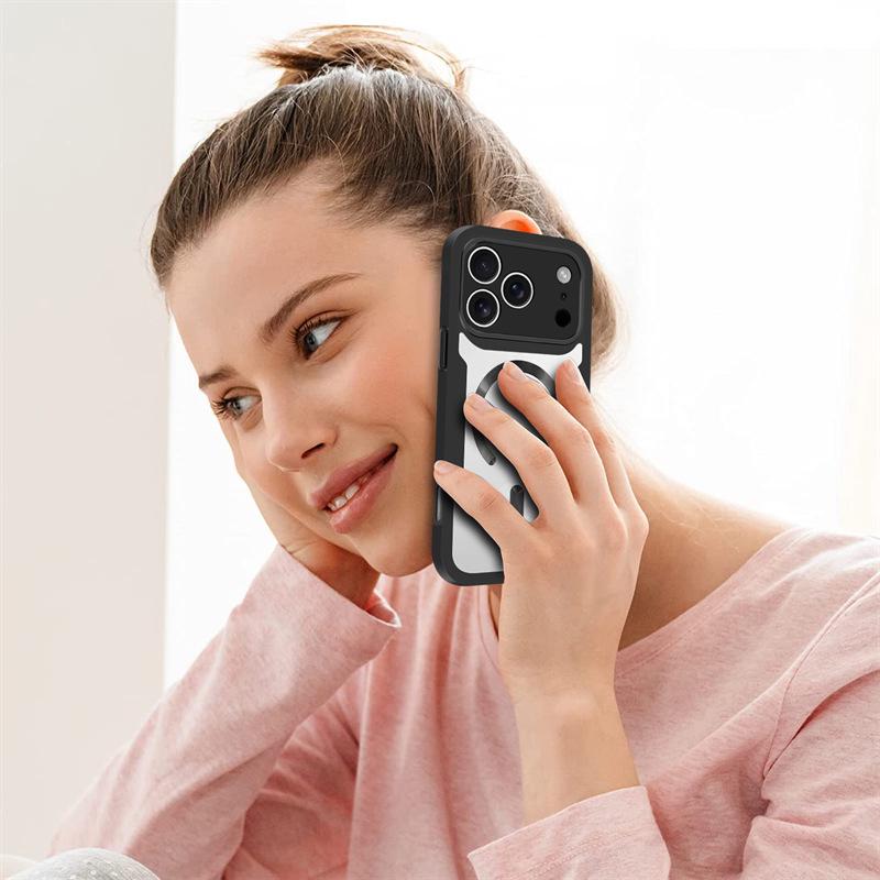 Full Cover Magnetic Case for iPhone 17 Pro Max - Compatible with Models 13-17, Transparent Design