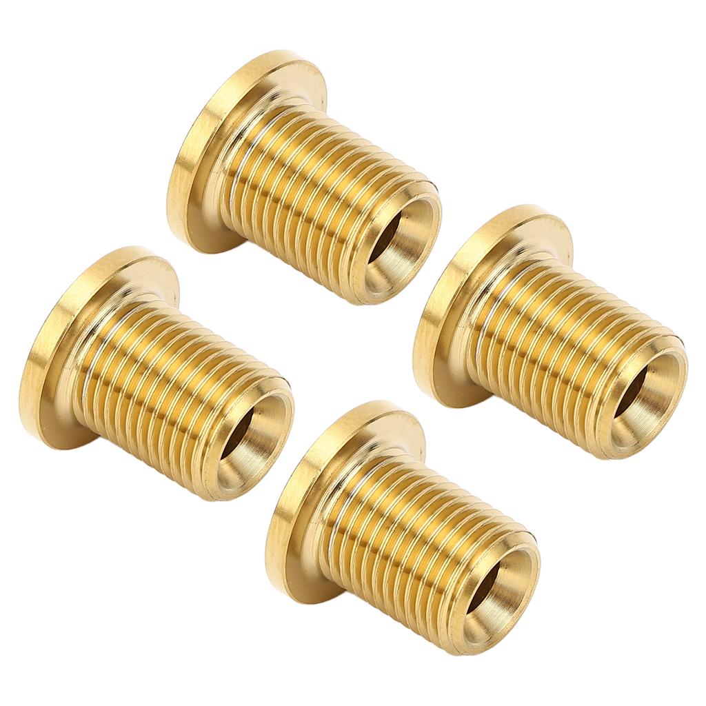 4pcs Bike Chainring Screw Gold Metal CNC Processed Anti Loosening Road Bike Chainwheel Screw for