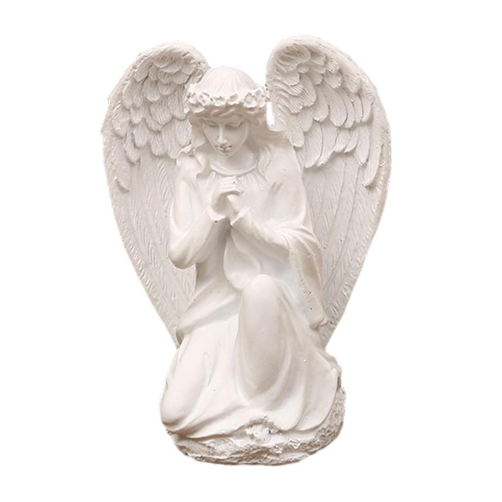 Angel Statue Praying Angel Figurine Resin Angel Figurine Angel Resin Figurine Ornament for Indoor Outdoor Bookcase Home Porch