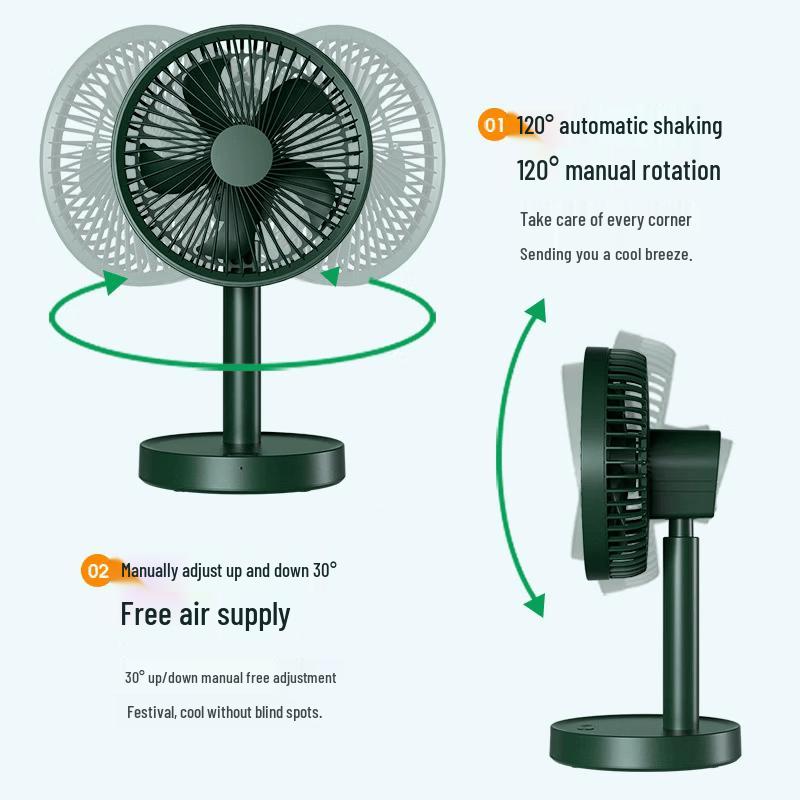Jingxin Tragbarer USB-wiederaufladbarer faltbarer Schreibtischventilator