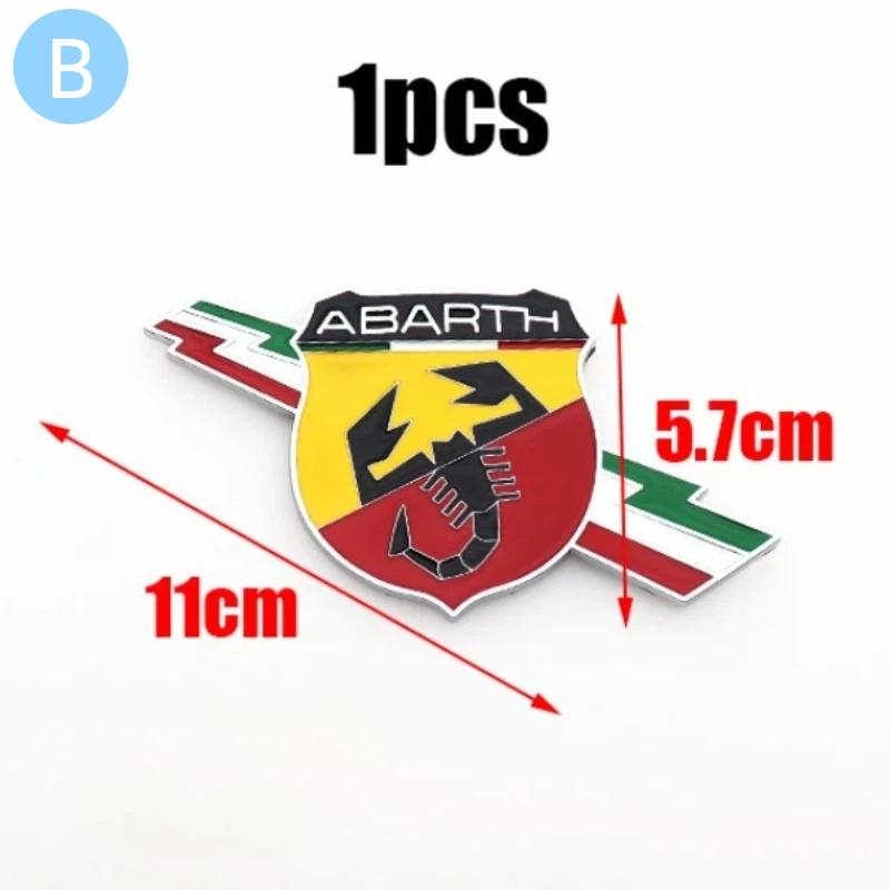 3D Abarth scorpion metal Car Fender side logo Rear Bumper tail door trunk car rear Emblem sticker styling Accessories