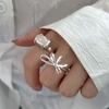 Xiaomi Original 925 Sterling Silver Stone Bow Rings For Women Counple Wedding Engagement Silver Women's Vintage Ring Fine Jewelry