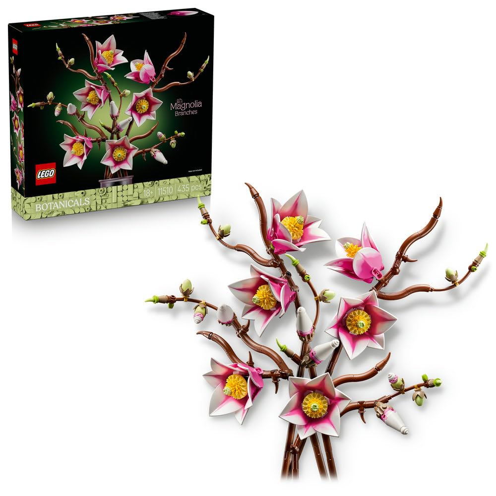 

LEGO Botanical Magnolia Toy Playset 11510 Fake Greenery Flower Bouquet Artificial Flower Decoration Interior Stylish Gift for Men and Women