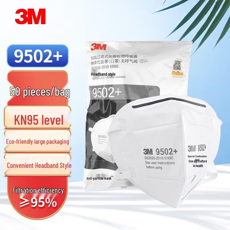 3M 9502+ KN95 Headband Dust Mask