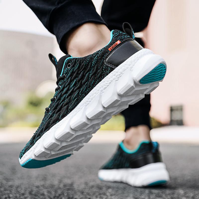 Men's Running Sports Shoes Knitted Sneakers Light Casual Sport Shoes Man Trainer Fitness Tennis Training Shoes Anti-slip