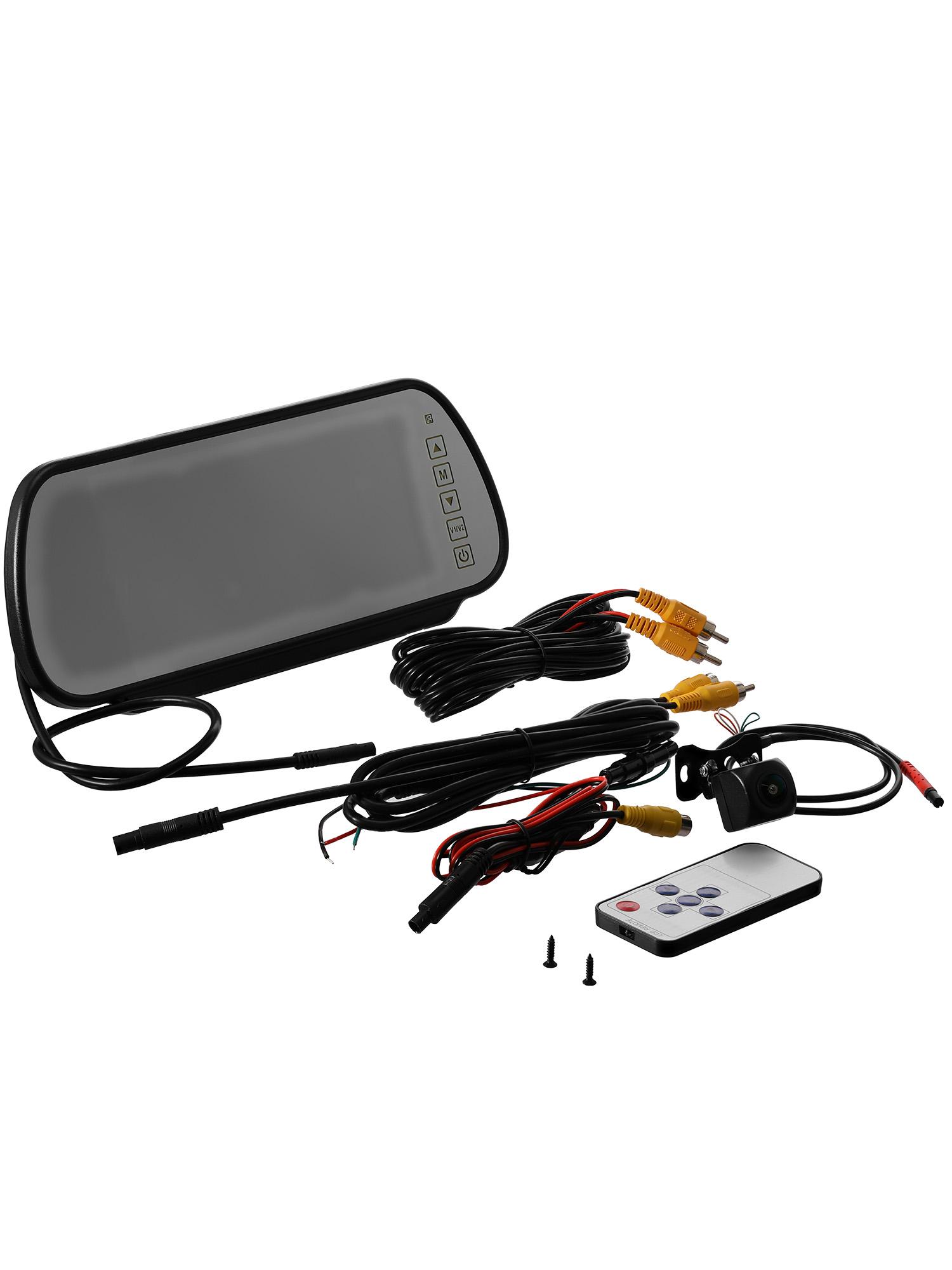 

7-дюймовий HD монітор-дзеркало заднього виду для автомобіля з камерою надширокого кута 170°