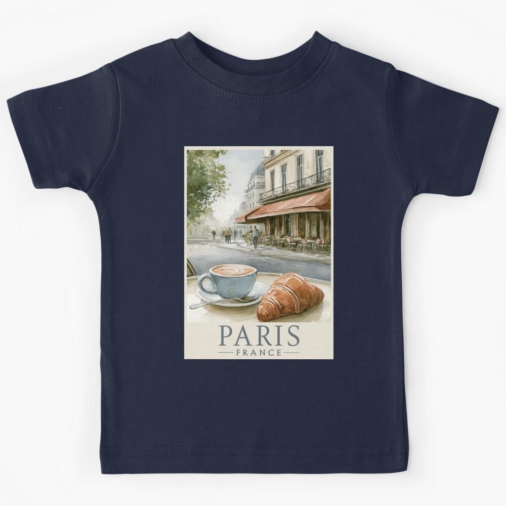 A Travel Print of Paris - France Kids T-Shirt 120