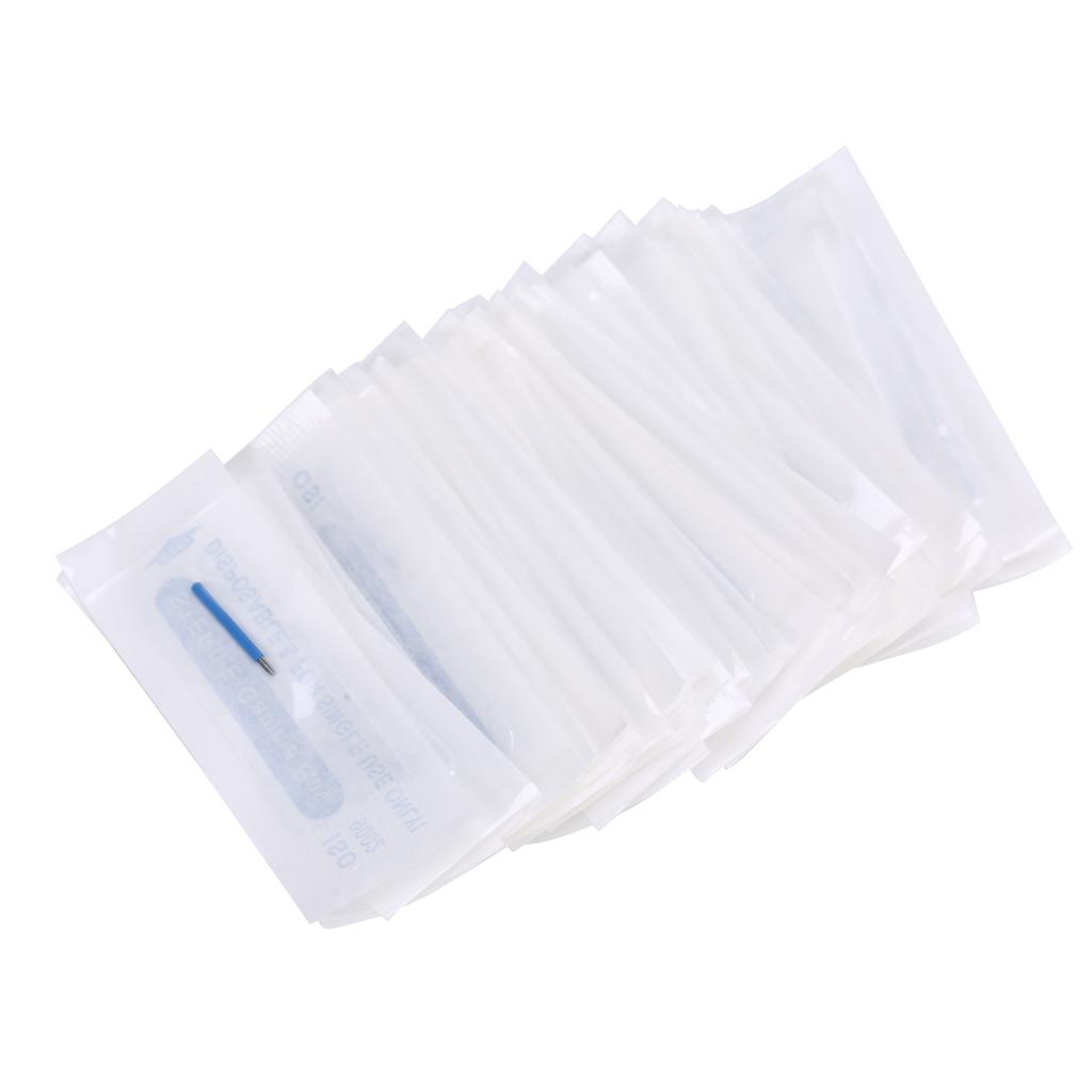 50uds Aguja Profesional para Sombreado Microblading Acero Inoxidable Aguja de Tatuaje de Cejas