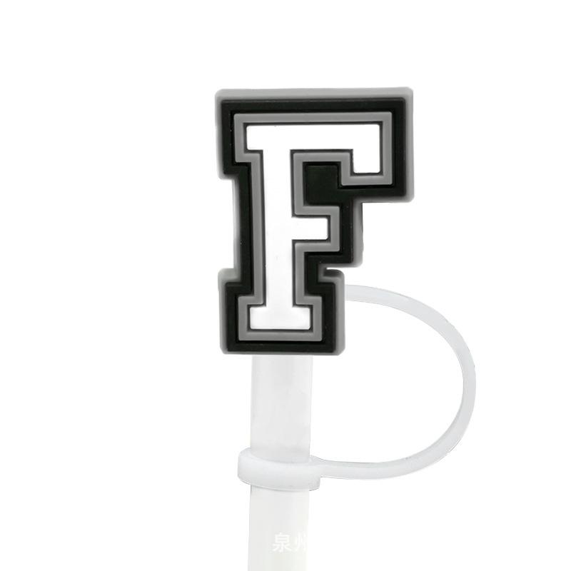 1Pcs Letter Silicone Straw Covers Cap Compatible With Stanley 30&40Oz Cup10Mm Straw Toppers Reusable Dust-Proof Straw Caps