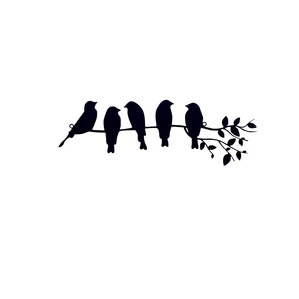Metal Bird Wall Decor, 1 Piece, 3D Iron Art Sculpture, Home Ornament, Garden Accent, Housewarming Gift