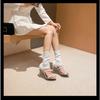 High-top Round Head Fine Heeled Cool Boots Exposed Toe Large Size Outside Wear High Heels Female