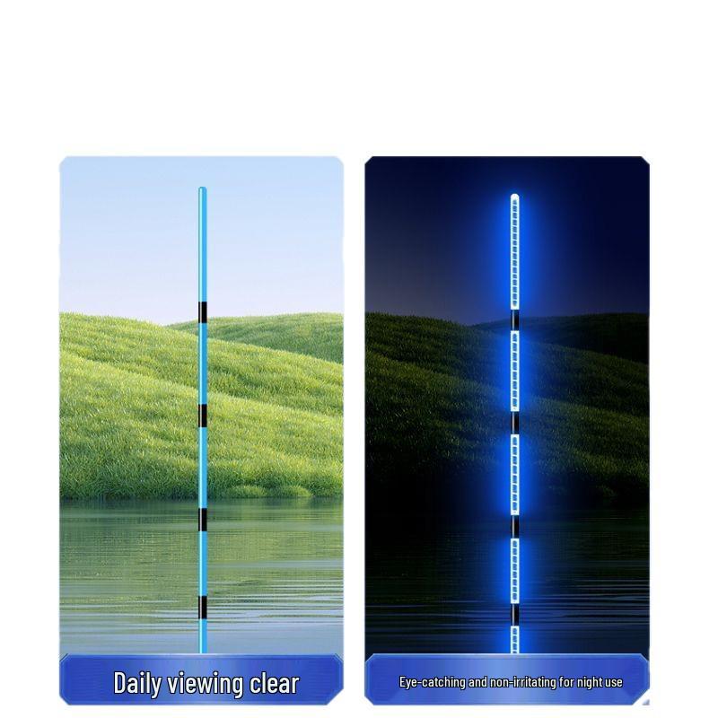 Dual-Use High Brightness Blue Luminous Float for Day and Night Fishing - High Sensitivity for Crucian Carp and Carp