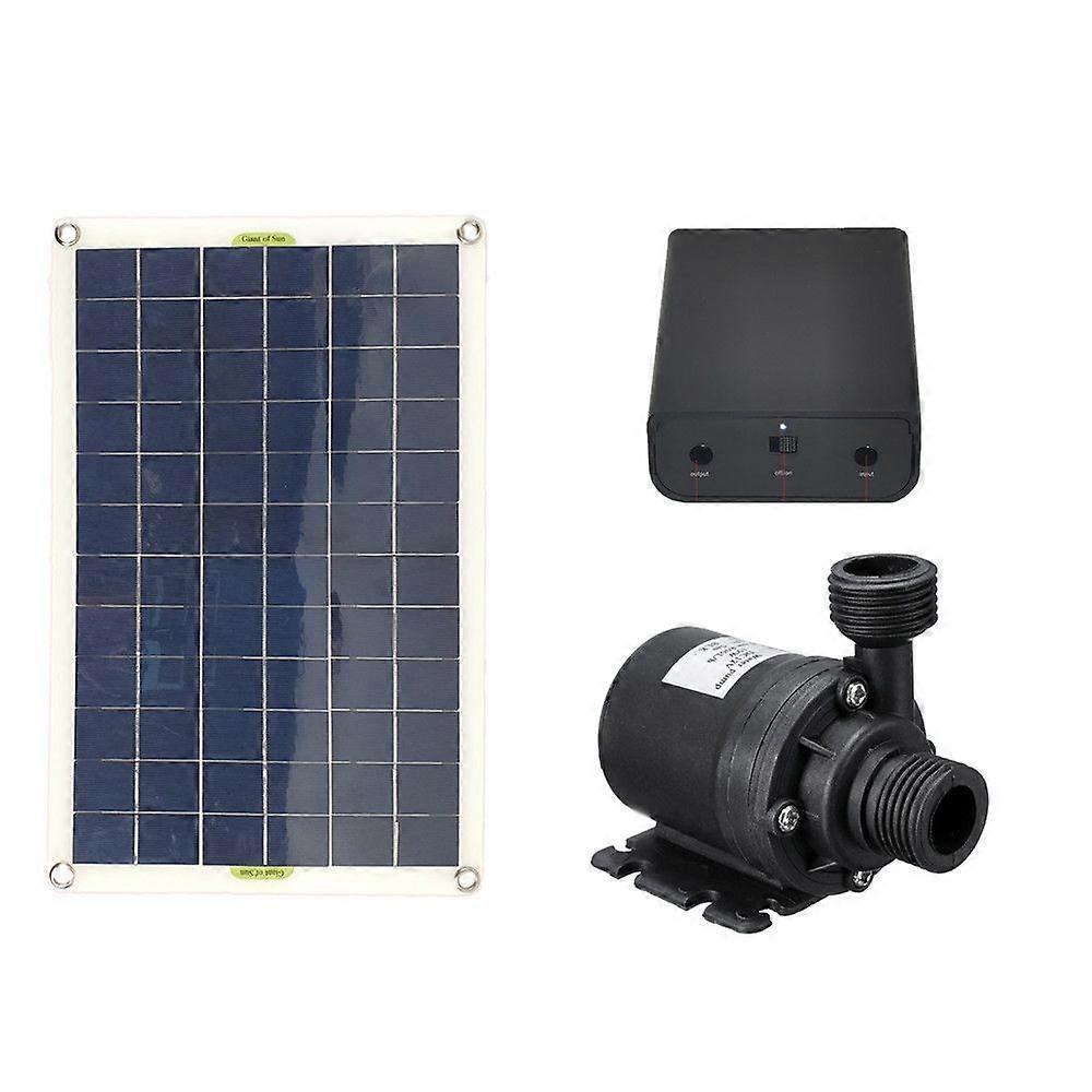 Sada solárního vodního čerpadla: Ponorné bezkartáčové vodní čerpadlo DC s 50W solárním panelem pro solární fontánu, rybníček a akvárium