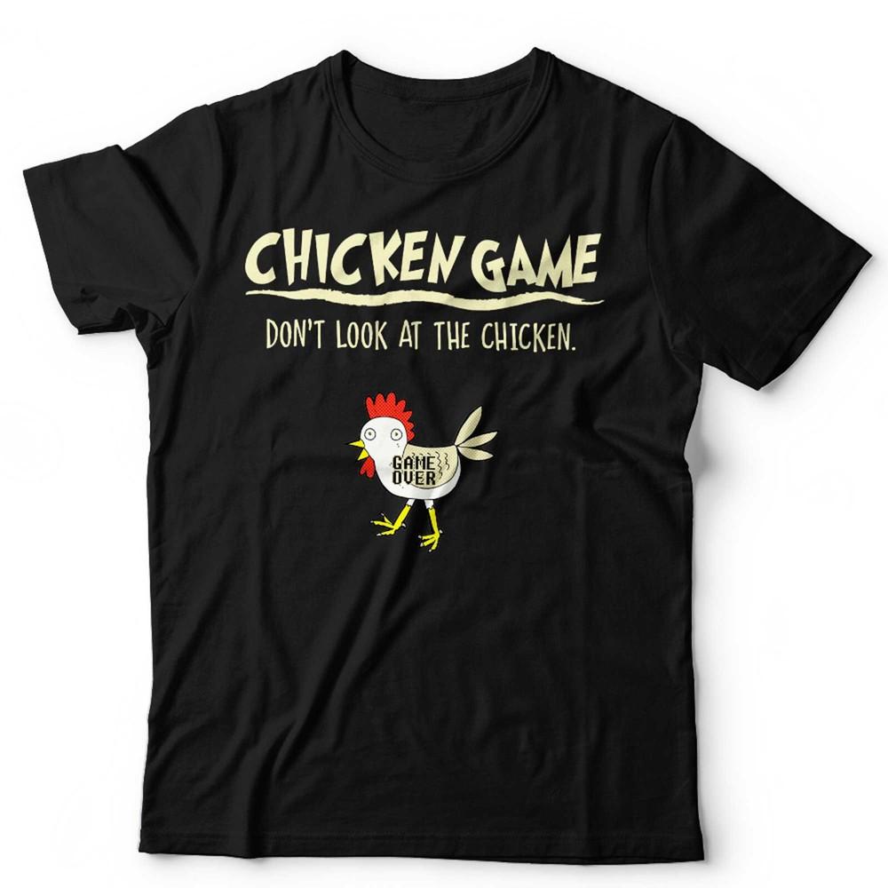 Chicken Game Tshirt Unisex and Kids Funny Dont Look At The Chicken Sarcastic Retro