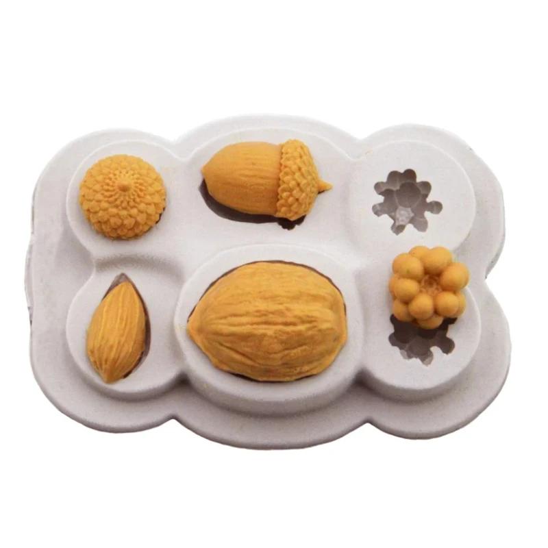Top Quality Christmas Nuts Silicone Sugarcraft Mold for Cupcake Baking Fondant Cake Decorating Tool