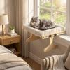 Lit de fenêtre pour chat avec cadre en bois Coussin en peluche Hamac pour chat Meubles pour animaux de compagnie Perchoir pour chat Hamac Utilisation à domicile