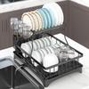 Modern Aluminum Sink Side Dish Drainer Rack