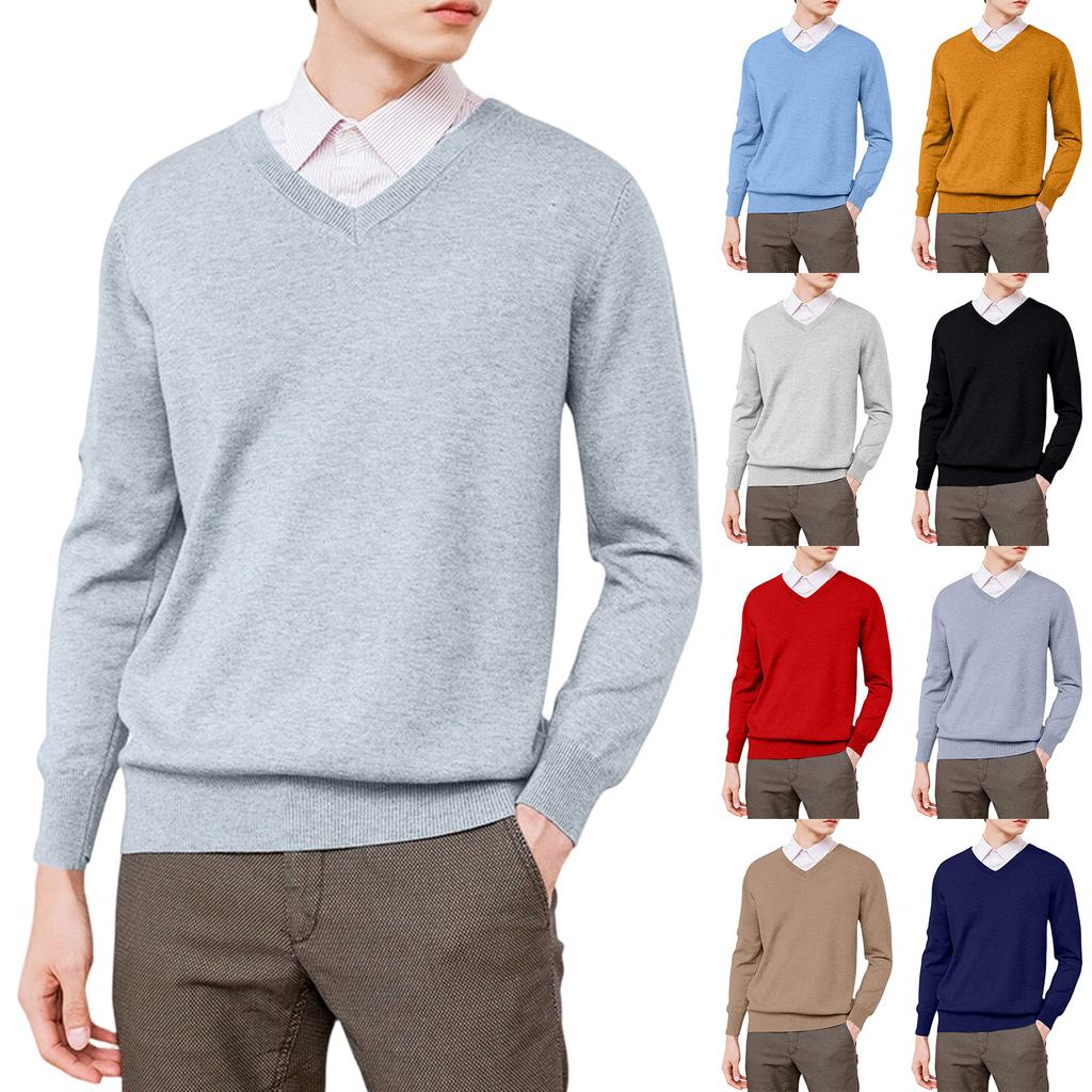 Men's V-Neck Leisure Keep Warm Sweater