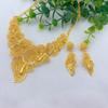 Gold Tone 24k Gold Color Jewelry Luxury Bridal Jewelry Sets  for Women