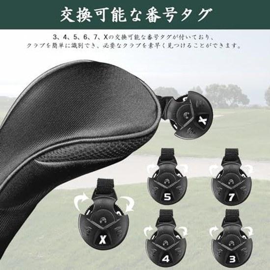 Golf Club Head Cover Long Neck Lightweight Dustproof Wear-resistant Compatible 440 460cc Driver Fairway Wood Utility Conversion Tag Included