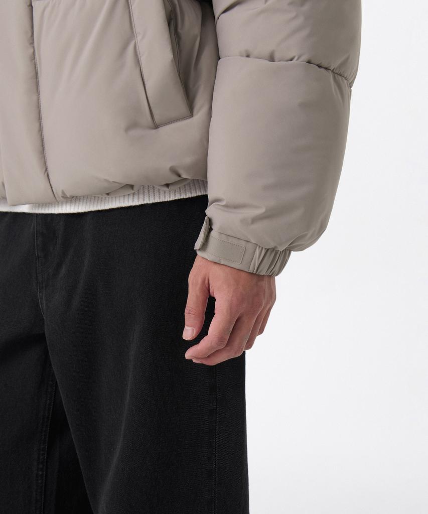 Musinsa Standard Daily Puffer Hooded Short Padded Jacket [Light Beige]
