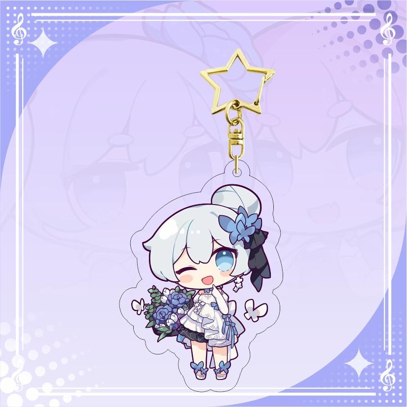 New Anime Figure Honkai: Star Rail Acrylic key chain pendant game double-sided star chain fans' gift Pendant Keyrings 6CM