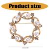 All-Matching Lapel Pins Fashoin Pearls Wreath Brooch Round Pins Elegant Badge Breastpin Decoration Clothes Accessories