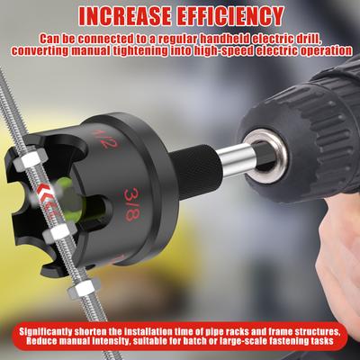 1 Pc Aluminium Alloy Nut Zipper Drill Quick Release Nut Drill Bit Socket Wrenches Impact Resistant Fast Nut Bolt Removal Tools