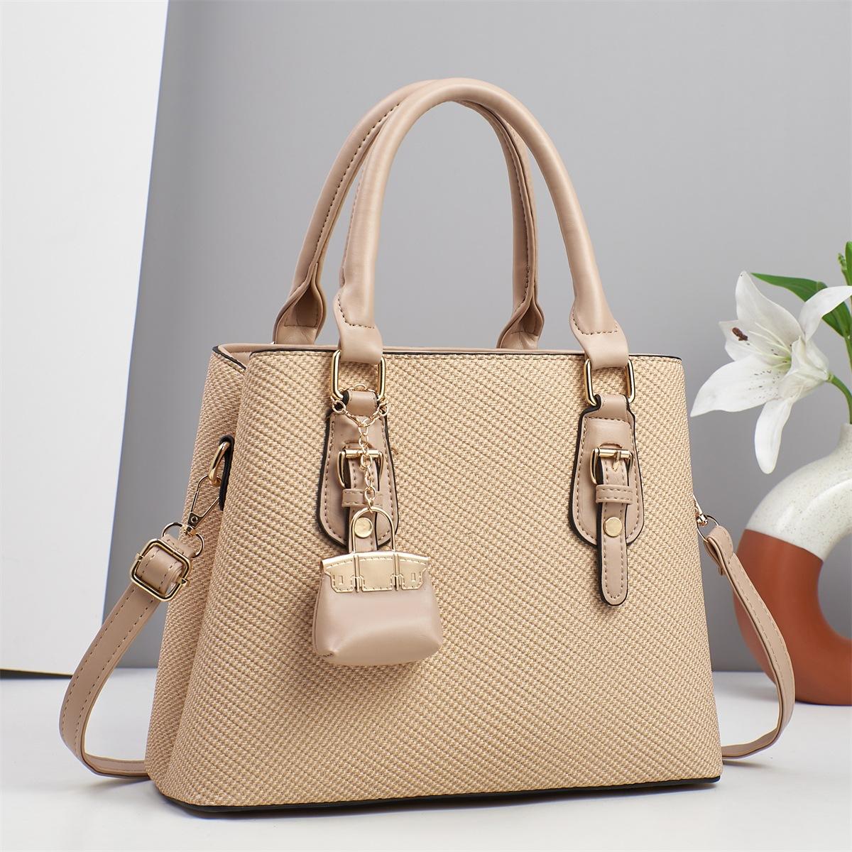 

Новая модная сумка-макарон из холщовой ткани с текстурой, на плечо, универсальная, большой вместимости, сумка кроссбоди, сумка-тоут .