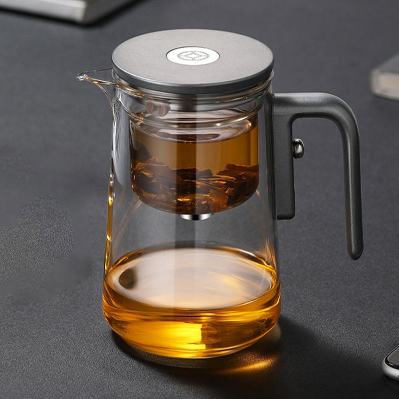 Home Tea Infuser Pot With Insert Leakage Proof Anti-Scalding Handle Press Control Teapots For Loose Tea Flower Tea