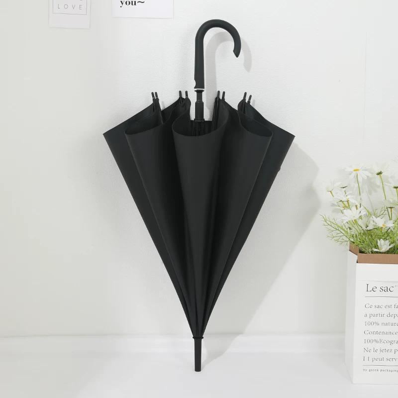 8-Rib Long-Handle Umbrella for Women, Wind-Resistant, Reinforced, Double-Person, Japanese Style, Thickened, Wind-Resistant, Large Automatic Straight
