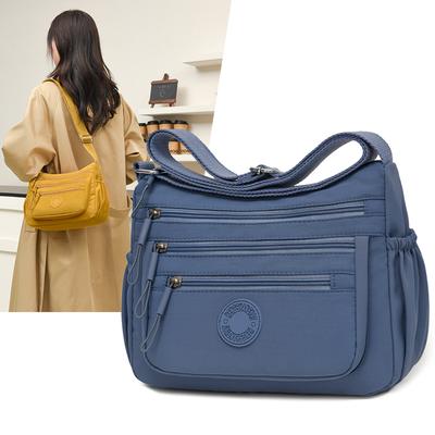Borsa in Nylon Repellente all'Acqua di Grande Capacità Borsa a Spalla da Donna Borsa da Pendolare Multi-tasche Borsa a Tracolla