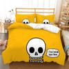 3D Digital Printed Bedding Set, Black Skull Head Series Bedding Cover, Pillowcase, Duvet Cover, AU240 * 270, Extra Large Home Decoration