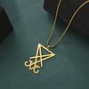 Jeshayuan Sigillo Di Lucifero Satana Simbolo Ciondolo Acciaio Inossidabile Collana Per Uomini Donne Sigillo Di Satana Emblema Amuleto Gioielli
