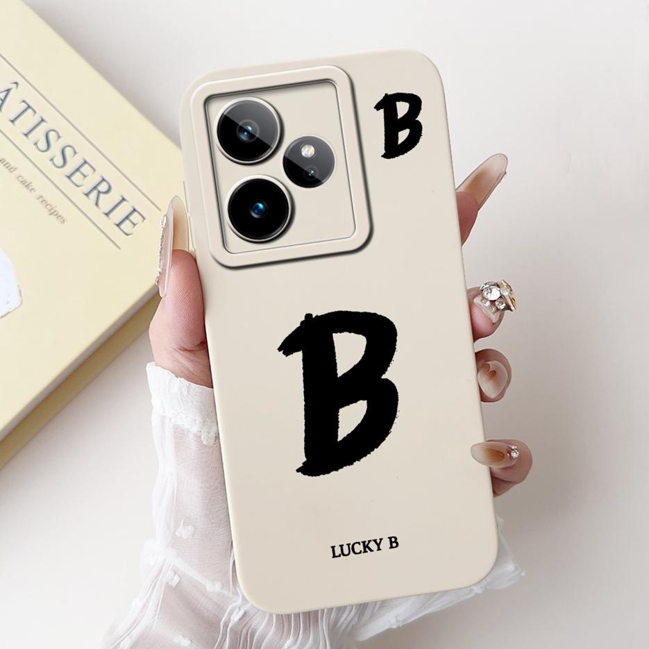 For Realme GT7 5G Case RMX5061 Cute Lucky Letters Cover Soft TPU Matte Phone Case For Realme GT 7 Pro GT7 T 7T GT7T Fundas Coque