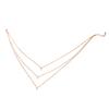 Multi-layer Party Date Jewelry Women Three Rhinestones Choker Necklace