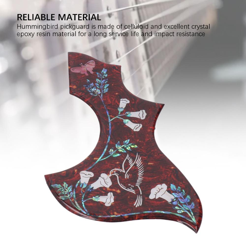 Rotes Schildpatt Akustikgitarren-Schlagbrett 2 mm Dick Hummingbird Schlagbrett Für Akustikgitarre