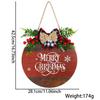 Joyful 28cm Wooden Christmas Door Plaque With Colorful Prints For Atmosphere Festive