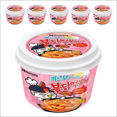 Carbo Buldak Tteokbokki (Creamy & Spicy) 179g X 4 Cup / 6 Cup