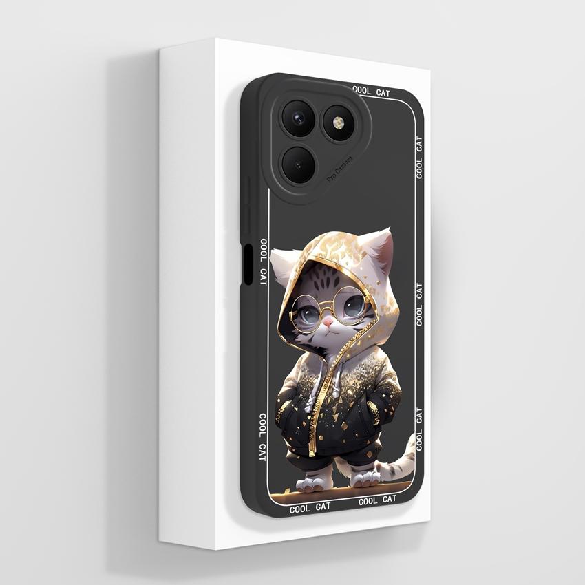 For Tecno Pova 7 6 5 4 Pro Pop 8 9 10 10C Flying Astronaut Phone Cases Camera Protection Liquid Silicone Shockproof Back Covers Shell For Tecno Casing