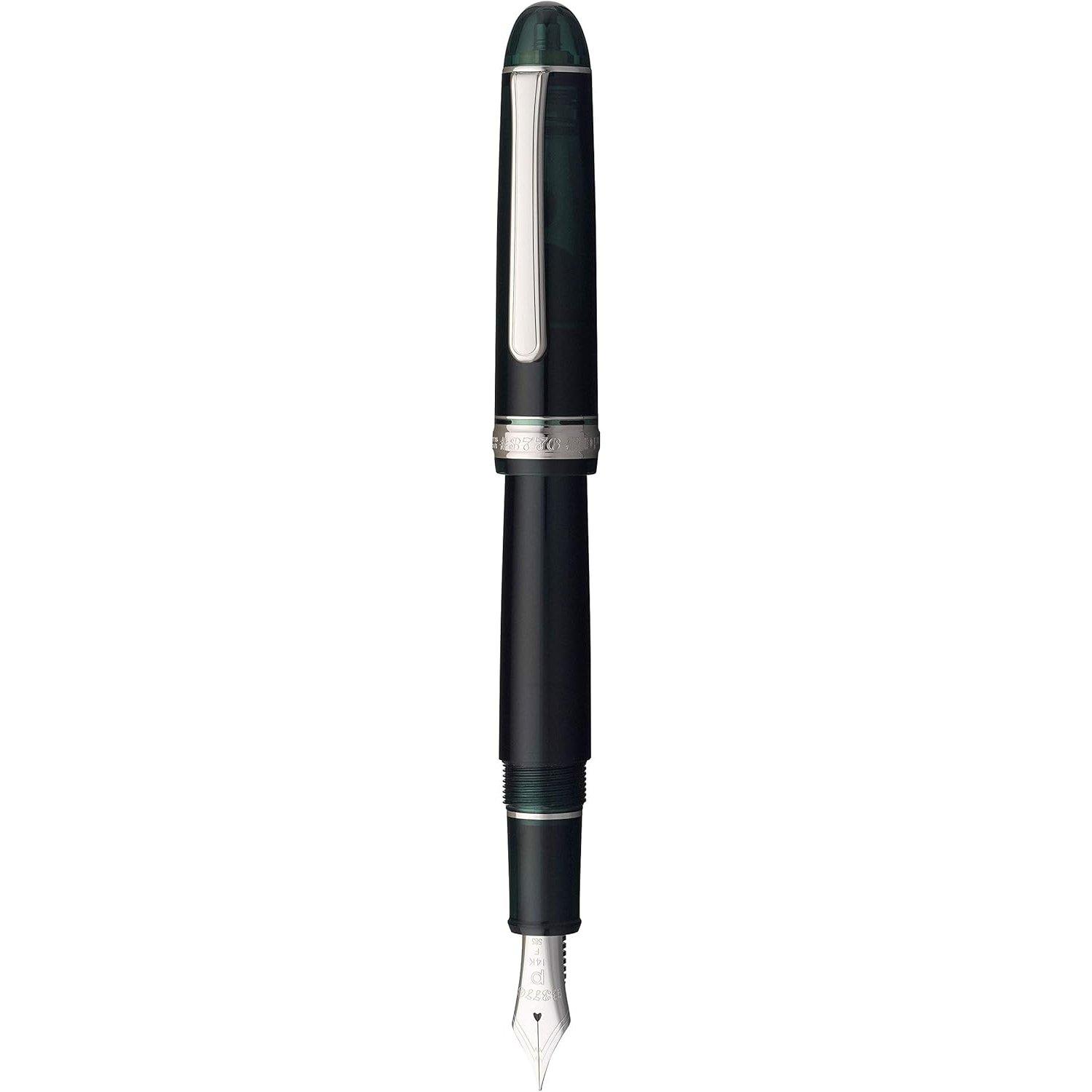 

Platinum Fountain Pen Century Rhodium Laurel Green Fine Soft Pen #3776 PNB-18000CR #41-0