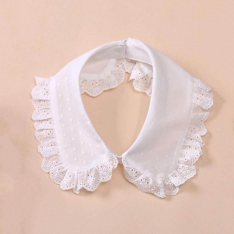 White Fake Collar Women Elegant Diamond Detachable Collars for Women False Shawl Shoulder Wrap Lapel False Collars Woman Tie