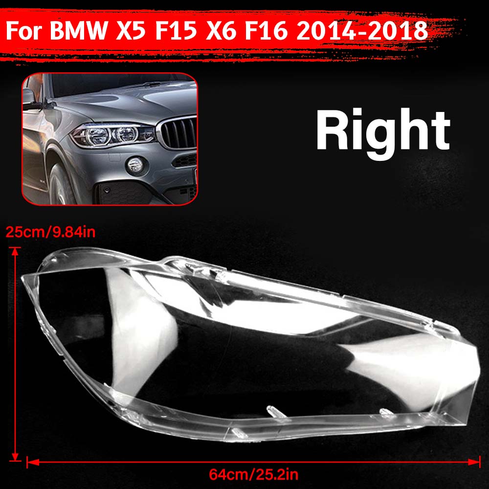 Headlight Glass For BMW X5/X6 F15/F16 2014 2015 2016 2017 2018 Headlamp Shell Transparent Lens Cover Replacement Car Accessories