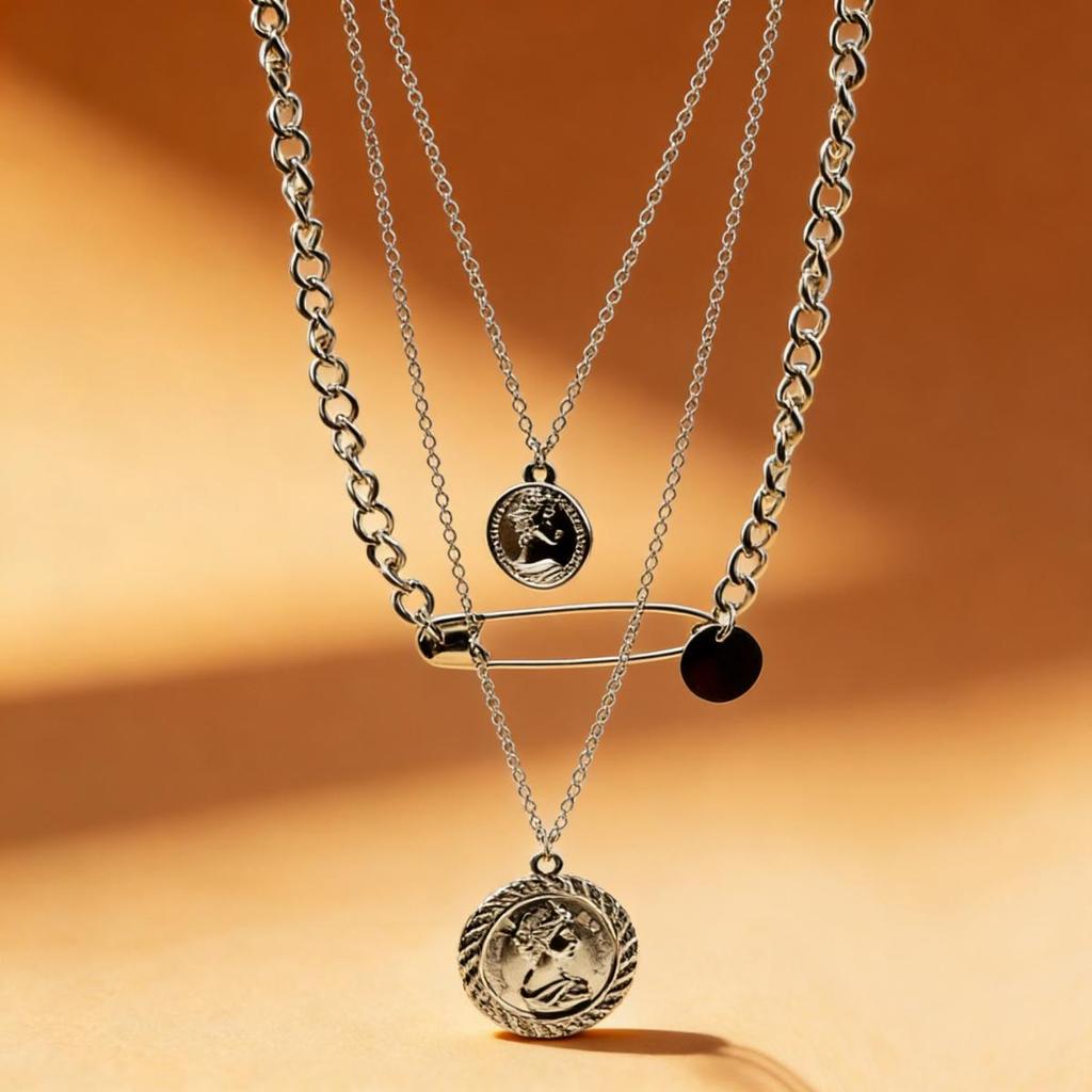 2026 New Fashion Trend Ins Pendant Necklaces Women Spliced Multi Layer Layered Necklaces Minimalist Party Festival Jewelry Gift