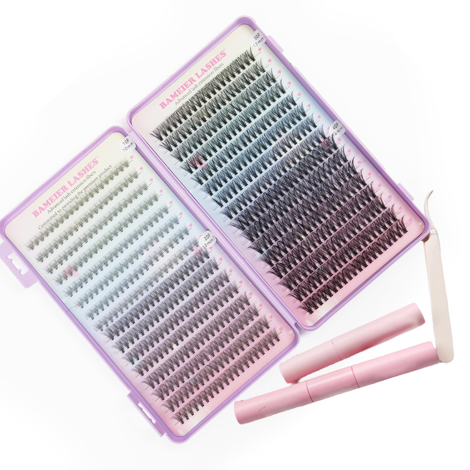 Lash Book, 30D Fluffy Lash Clusters, Wholesale Lash Trays, Custom Logo Packaging, Lash Extension Supplies, Lash Book Purple&Other&Natural Long чёрный