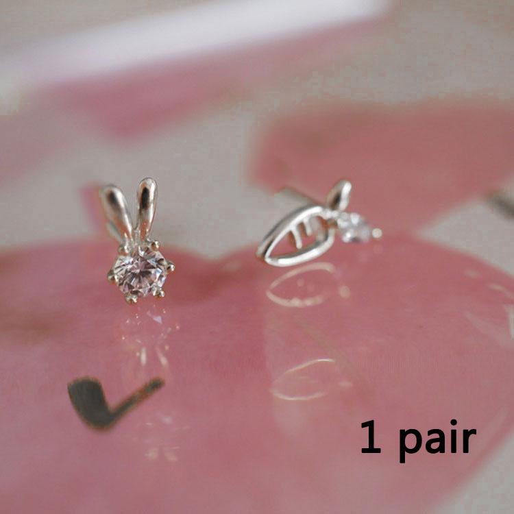 

Миниатюрные серьги-гвоздики в форме морковки из стерлингового серебра 925 пробы 1 pair белого золота