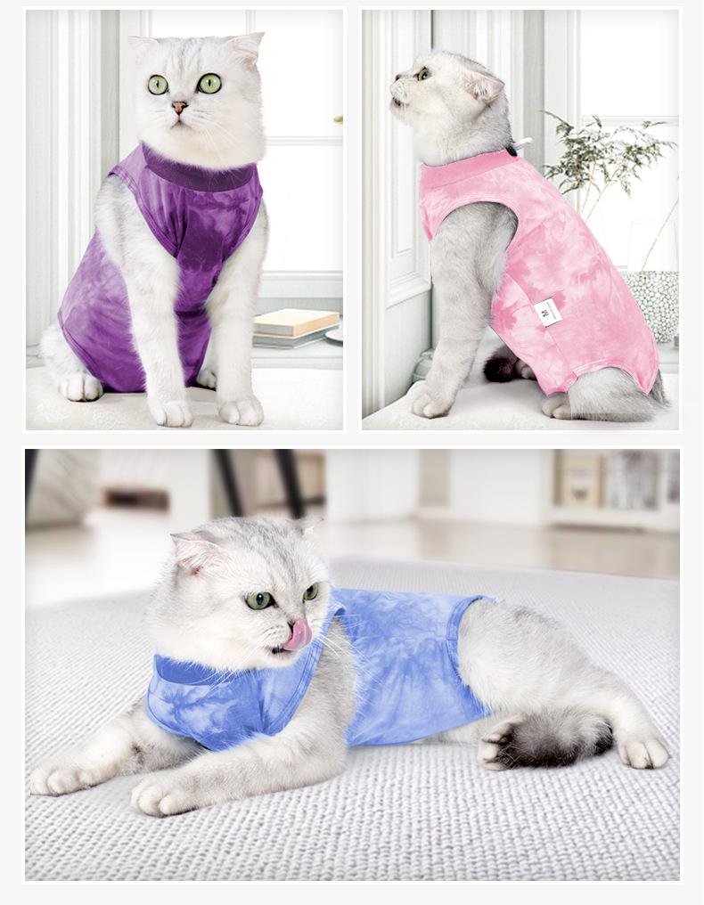 Breathable Cat Neutering Suit: Easy Snap-On Recovery Wear