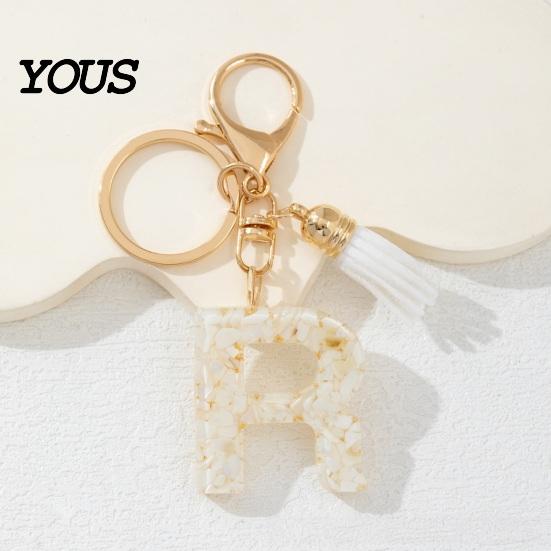 Key Holder For Backpack Keychain Pendant, Letter A-Z Charm with Tassel, Alphabet Initial Metal Keyring for Handbag Bag Pendant
