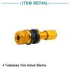 ACROPIX Car Motorcycle Bolts Tubeless Wheel Tire Valve Stem with Dust Proof Cap Universal Gold Tone 4pcs